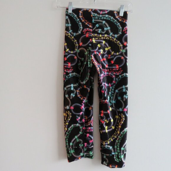 BLACKMILK Velour Velvet Neon Snakes Crop Capri Leggings Goth Punk - Size XS NWT - Picture 9 of 14